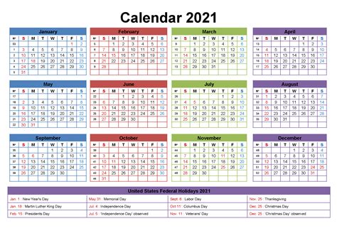 Free Word Printable 2021 Calendar 2021 Calendar Printable