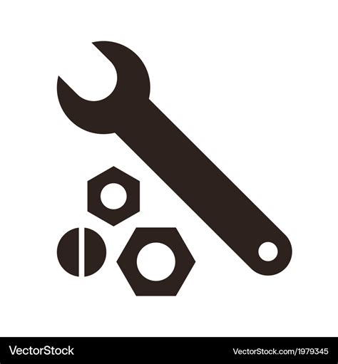 Wrench Nuts And Bolt Icon Royalty Free Vector Image