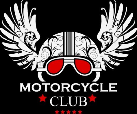 Logo motor trail png transparent. Helm Sepeda Motor Club Logo Klasik Ornamen Sayap Ikon-logo Vektor-vektor Gratis Download Gratis