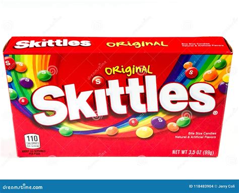 Box Of Skittles Candy Editorial Stock Image Image Of Skittles 118483904