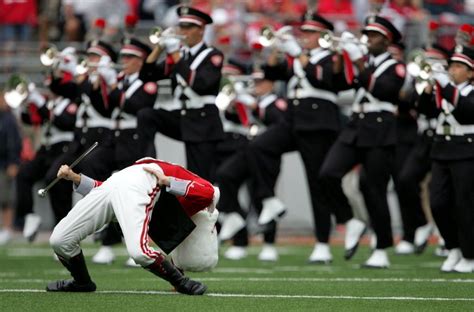 Ohio State University Band And Drum Major Ohio State Marching Band