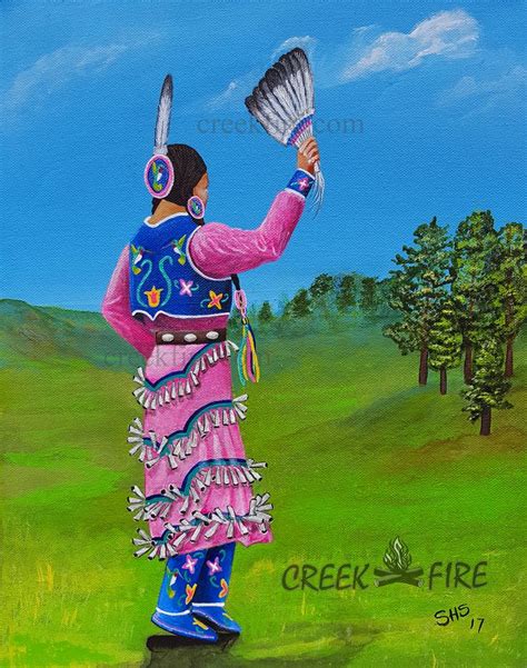 Original Native American Jingle Dancer Acrylic Painting Etsy Jingle