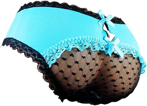 Sissy Pouch Panties Mens Hipster Panty Lace Bikini Briefs Lingerie