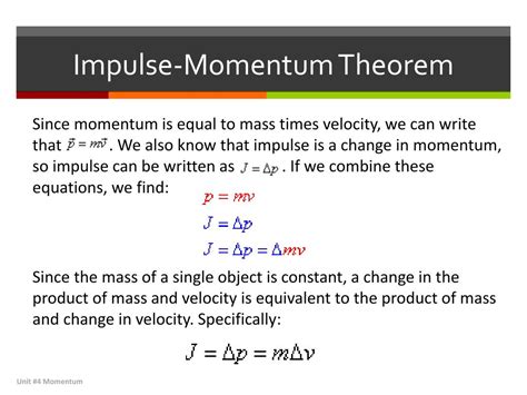 Ppt Unit 4 Momentum Impulse And Momentum Powerpoint Presentation