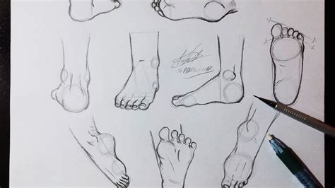 With a padded bony heel, a long, arched set of metatarsals and flexible toes, the human foot is made up of a lot of varied elements, and it may seem like a challenge to put all these different parts. Tutorial de Como Desenhar Pés - How to Draw Feet - YouTube