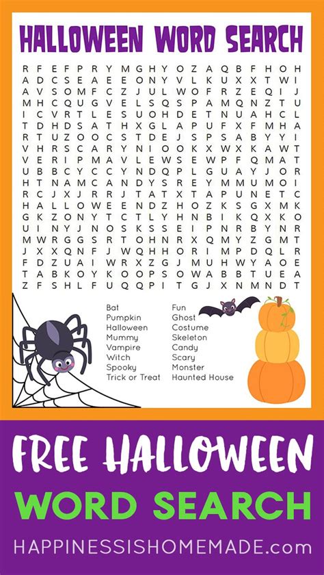 Easy Halloween Word Search Printable Word Search Printable