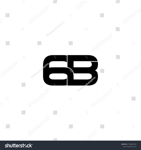 6b Letter Original Monogram Logo Design Stock Vector Royalty Free