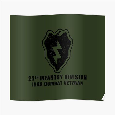 Us Army 25th Infantry Division Iraq Combat Veteran Poster For Sale