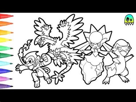 Ariel descendants equestria girls lisa frank moana pennywise. Pokemon Coloring Pages Monferno and Friends Colouring Book ...