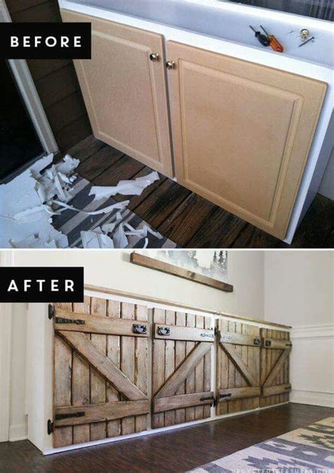 With these creative diy ideas, you can update your kitchen cabinets without replacing them. Love the doors | Home diy, Redo kitchen cabinets, Diy cabinets