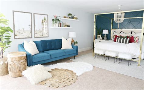 A small living room or apartment shouldn't cramp your ability to lounge comfortably on a sofa or couch. Modern Ranch Reno: Master Bedroom Sofa - Classy Clutter