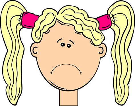 Download Sad Blonde Girl Cartoon