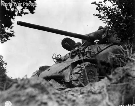 M4a1 Tank With Hedgerow Cutter Of 3rd Armored In Normandy World War