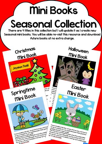 French Mini Books Seasonal Collection Teaching Resources