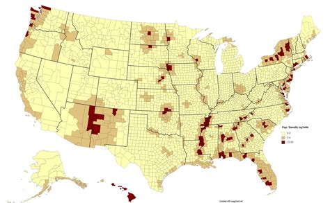 Us Population Density Map Figute