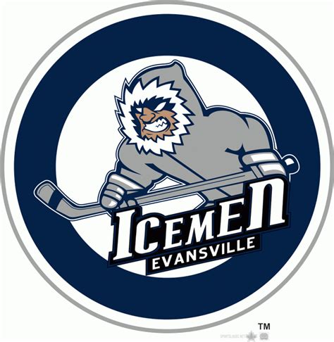 Evansville Icemen Alternate Logo Central Hockey League Cehl Chris