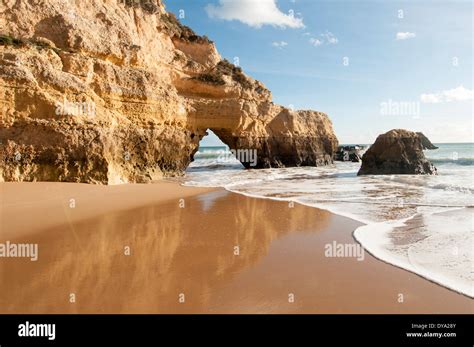 Praia De Rocha Beach In The Algarve Portugal Stock Photo Alamy