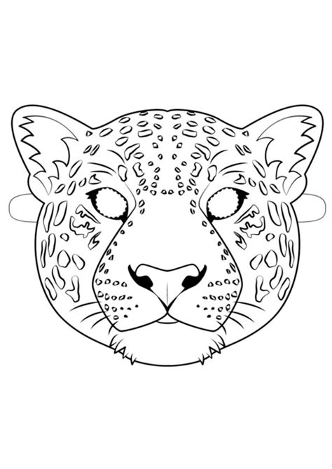 Coloring Page Printable Jaguar Mask Coloring Page For Kids Coloring Home