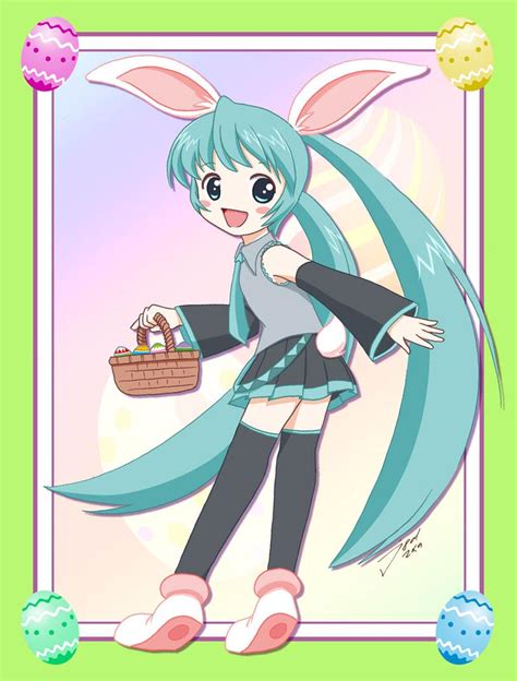 Hatsune Miku As Easter Bunny By J8d On Deviantart