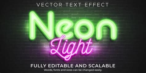 Download Neon Light Text Effect Editable Retro And Glowing Text Style