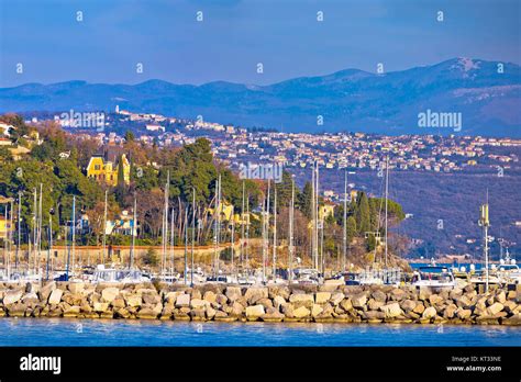 Opatija Marina In Icici Panoramic View Stock Photo Alamy