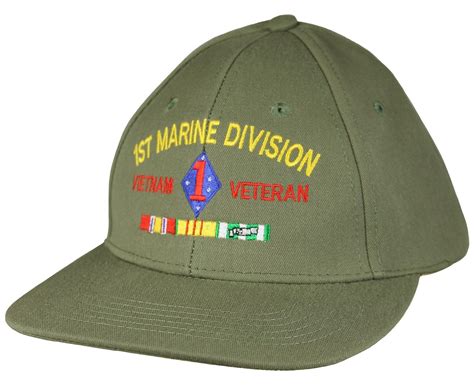 1st Marine Division Vietnam Veteran Od Green Cap New Vietnam Veteran