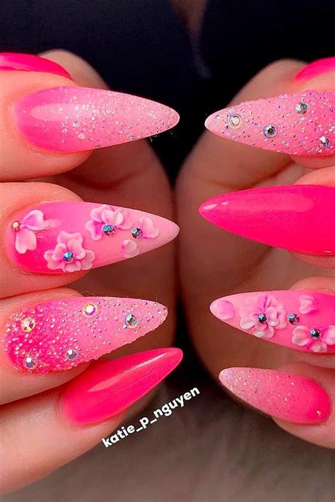 Daily Charm Over 50 Designs For Perfect Pink Nails Bright Pink Nails