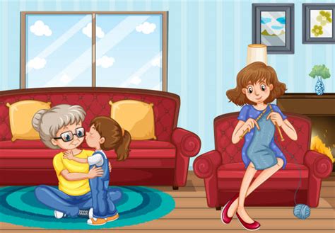 Granny Kissing Illustrations Royalty Free Vector Graphics And Clip Art