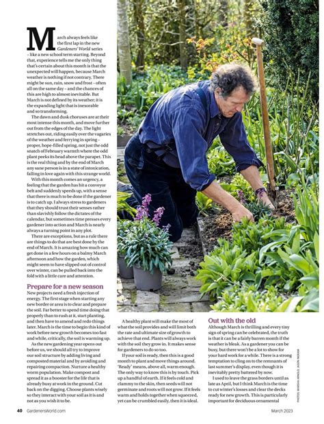 Bbc Gardeners World Magazine March 2023 Back Issue