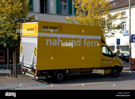 Delivery Truck Vanpanel Die Post Switzerland Swiss Logistics