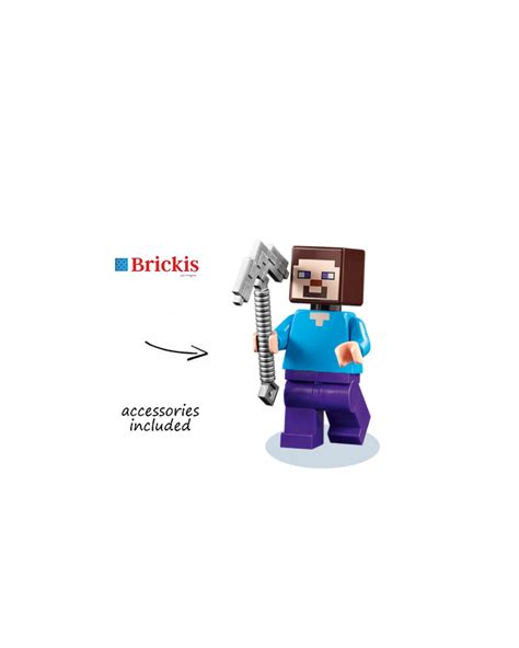 Lego Minecraft Minifigure Steve With Pickaxe