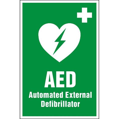 Aed Automated External Defibrillator Safe Condition Safety Signs