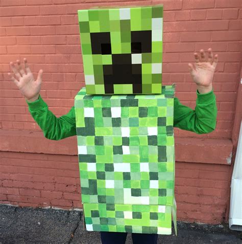 Minecraft Creeper Costume Kostüme Selber Machen Kostüm Selber Machen Kind Halloween Kostüm