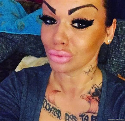 German Bar Worker Who Tattooed Her Eyebrows Gets Abuse On Her Facebook Page Bbc News