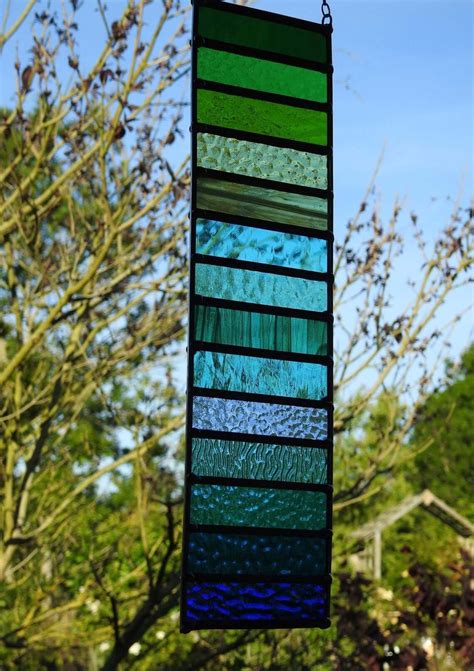 Ombre Stained Glass Decorative Garden Art Unique Garden Art Garden Art