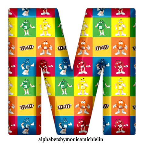 From a to m, the alphabet completes the first 13 letters that is the first half,. Monica Michielin Alfabetos: M&M Cartoon alphabet, numbers ...
