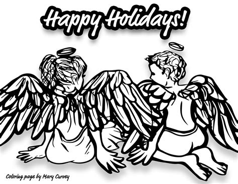 Happy Holidays Coloring Page – The Bridge