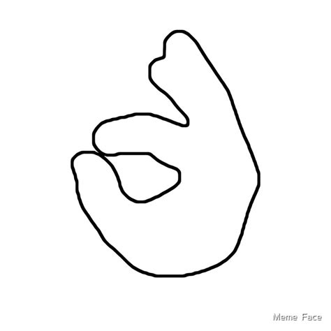 Ok Hand Sign Emoji Art Prints By Meme Face Redbubble