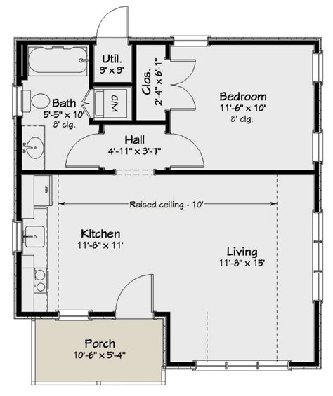 House Plan 1502 00004 Cottage Plan 551 Square Feet 1 Bedroom 1