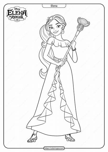 Elena Coloring Avalor Pages Printable Pdf