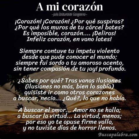 Poema A Mi Corazón De Julio Zaldumbide Gangotena Análisis Del Poema