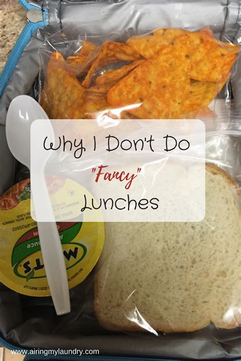 Airing My Laundry One Post At A Time Why I Dont Do Fancy Lunches