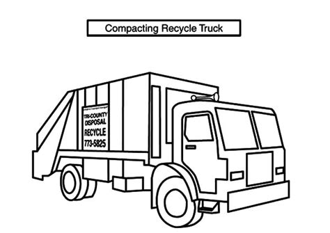 Color in this picture of a garbage truck and others with our library of online coloring pages. Compacting Recycle Garbage Truck Coloring Pages - Download ...