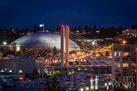 The Blue Hour Tacoma Dome Scott Wood Photography