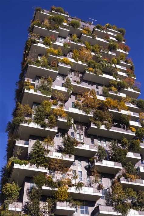 Milan Italy Nov 2016 Bosco Verticale Vertical Forest Apartment