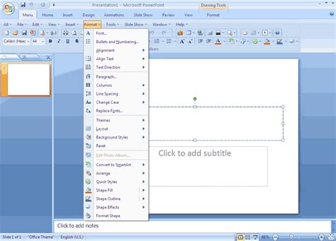 Finding Commands And Features Of Microsoft Powerpoint 2007 System