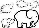 Elephant Baby Cute Drawing Coloring Pages Getdrawings sketch template