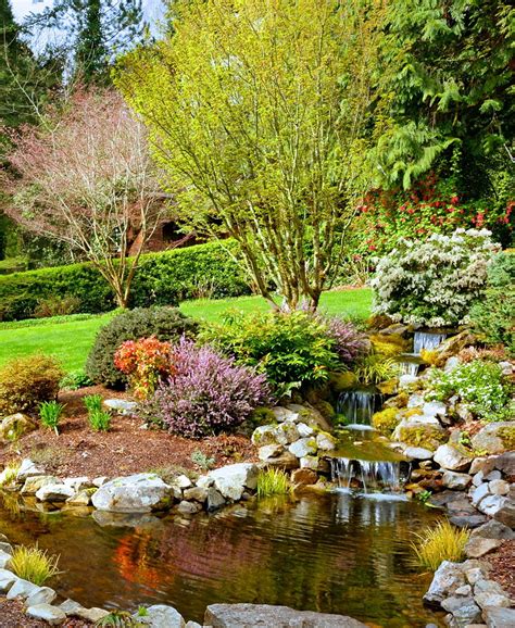 No smoking or tobacco use on state of oregon property. Manicured garden with pond (Portland, Oregon | Harnish ...
