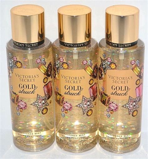 3 Victorias Secret Gold Struck Passion Fruit Fragrance Mist Body Spray