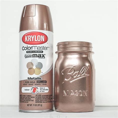 Lowe's® has everything you need to find the paint colors and finishes for your project. Rust-Oleum Metallic Spray Paints | Gold glitter mason jar ...